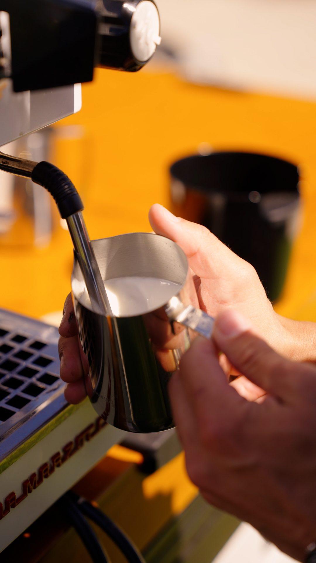 Ferla coffee bike setup at event