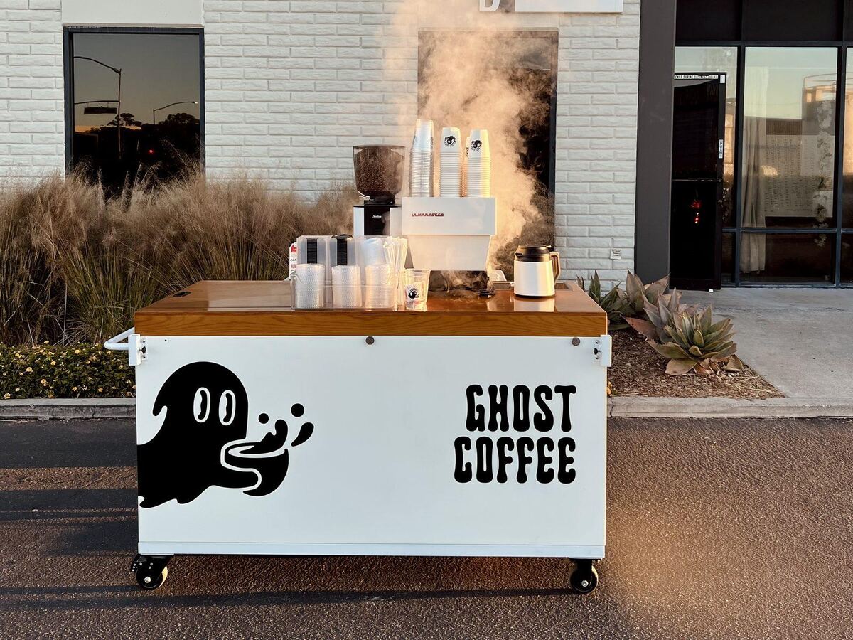 Ghost Coffee cart at Studio X, Costa Mesa