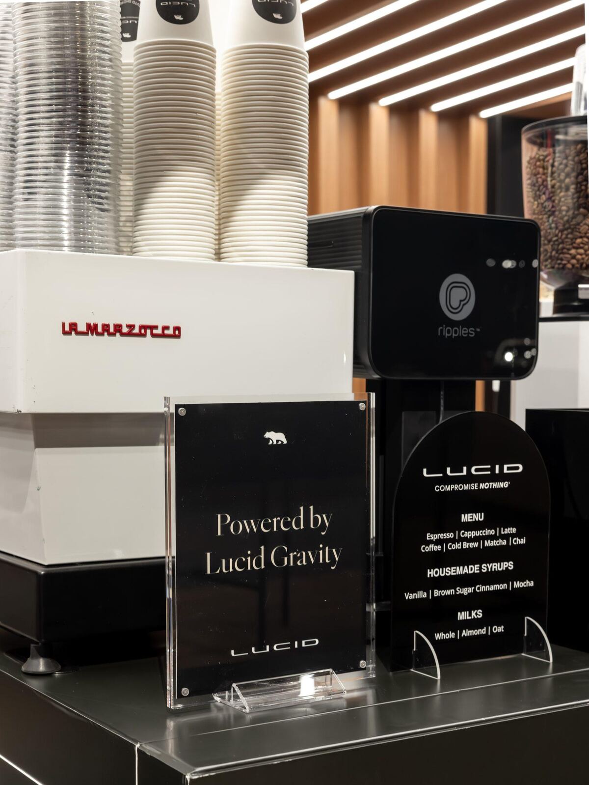 Espresso service at LA Auto Show